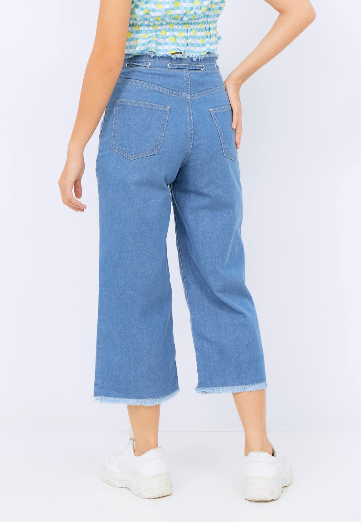 Cropped Denim Pants