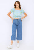 Cropped Denim Pants