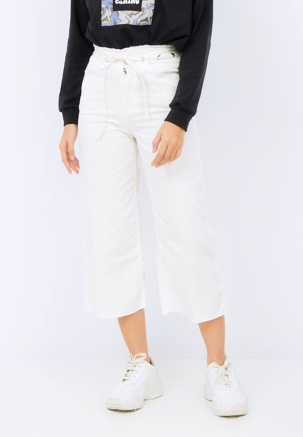 Cropped Denim Pants