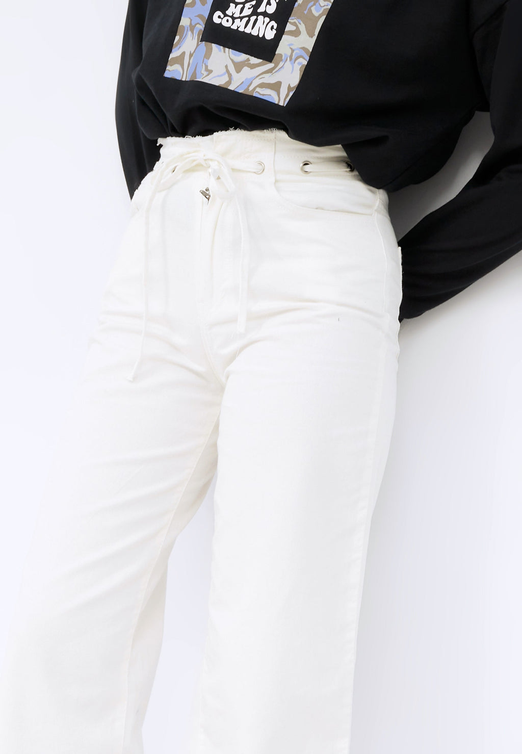 Cropped Denim Pants