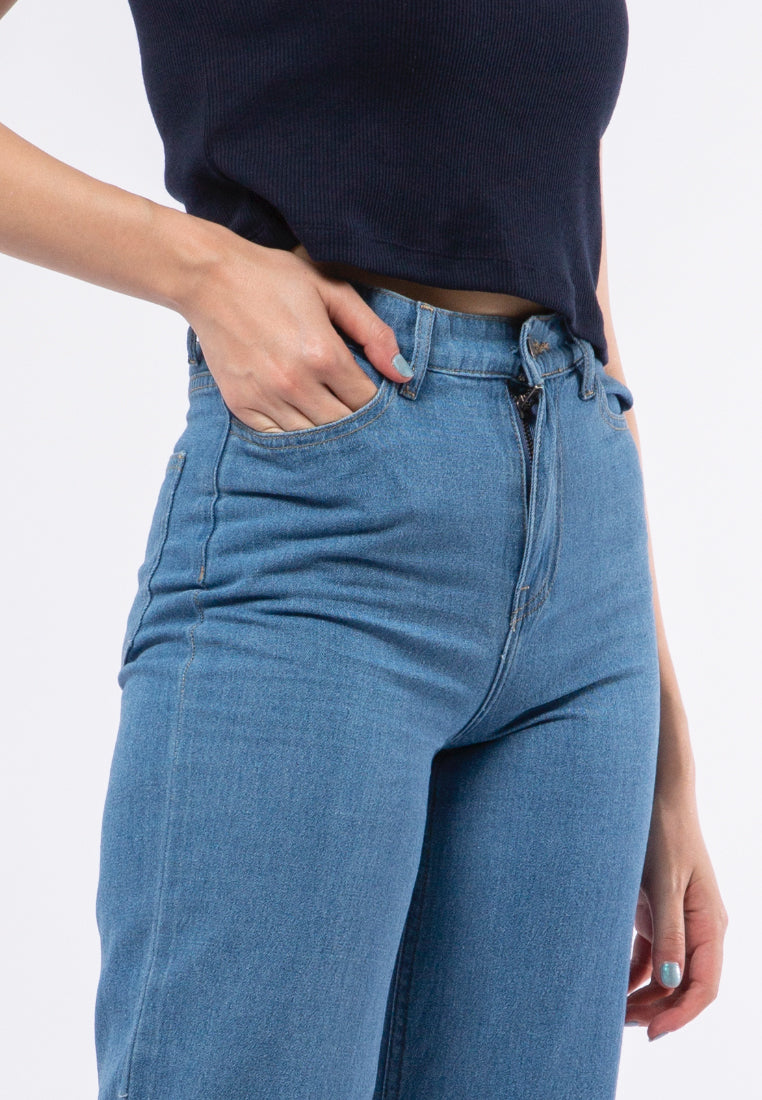 Wide Leg Denim Pants