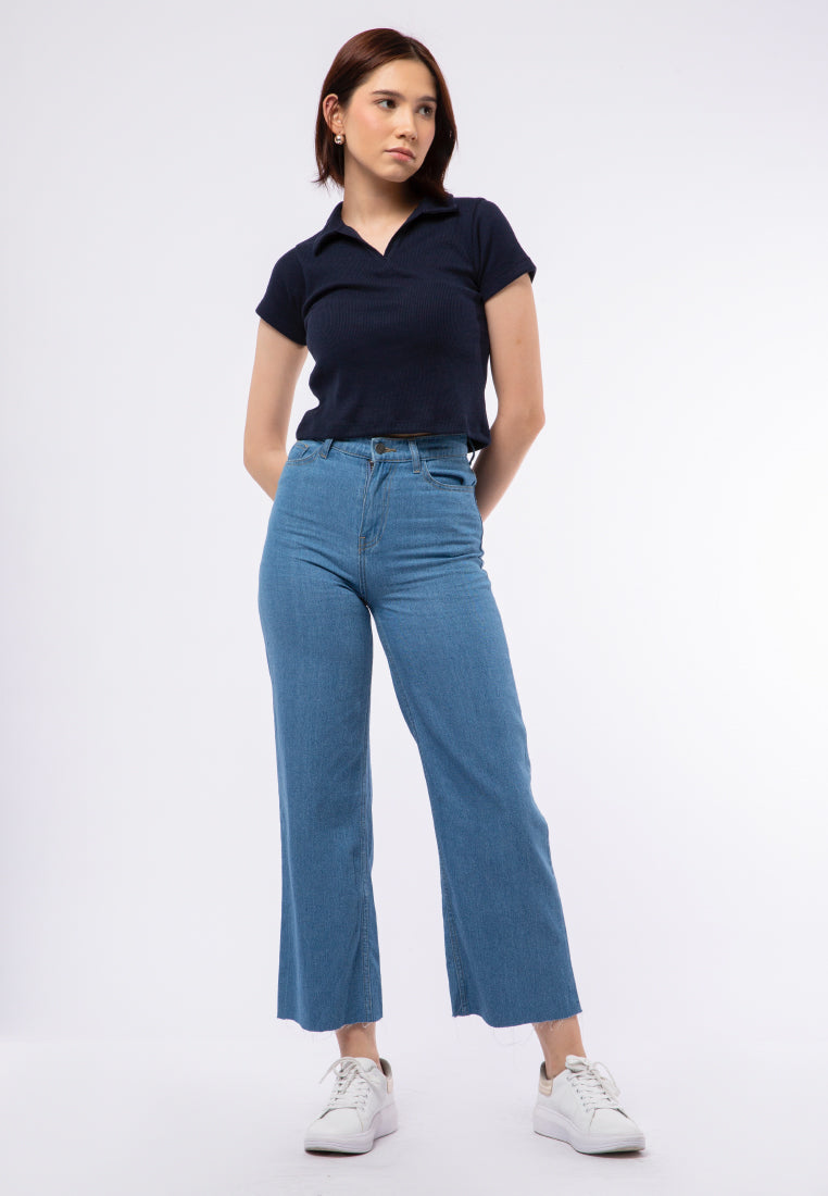 Wide Leg Denim Pants