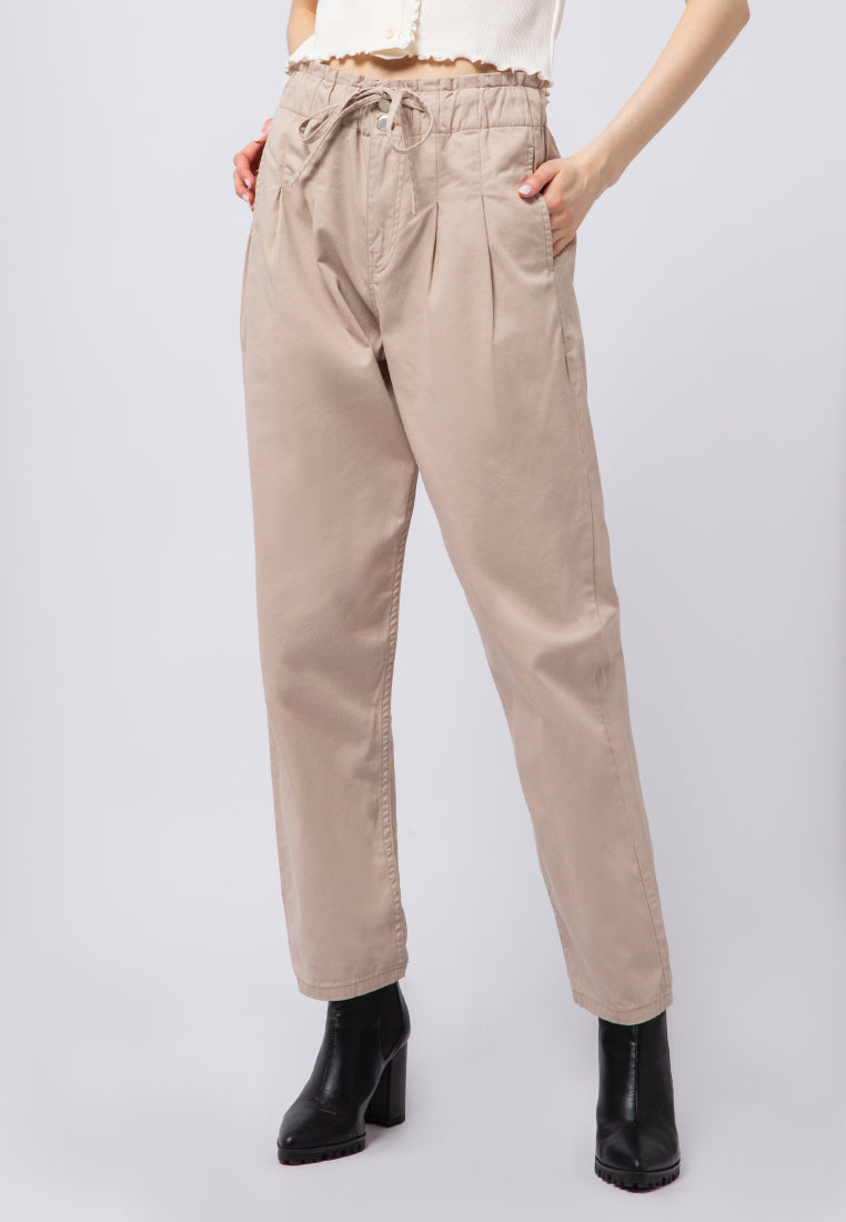 Paperbag Colored Denim Pants