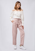 Paperbag Colored Denim Pants