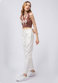Paperbag Colored Denim Pants
