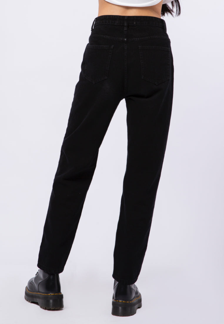 Mid Rise Slouchy Denim Pants