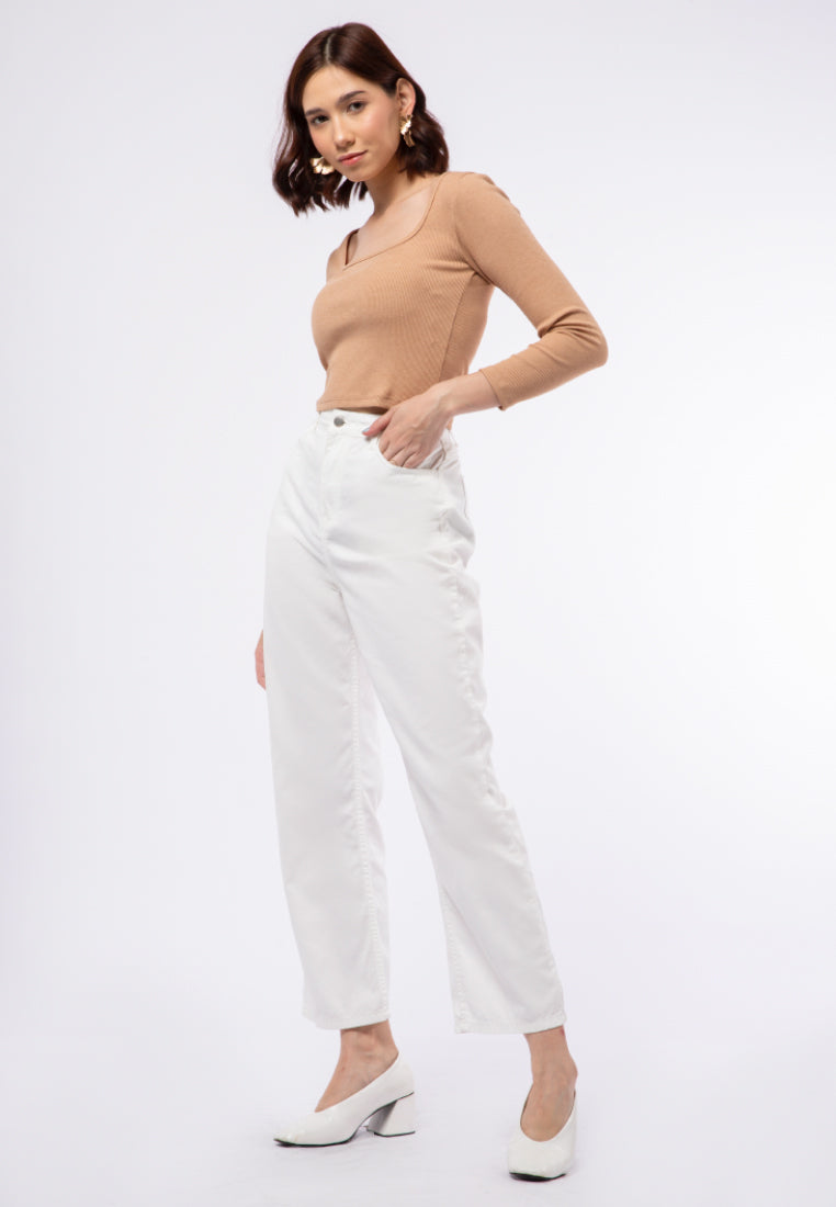 Straight Fit Denim Pants