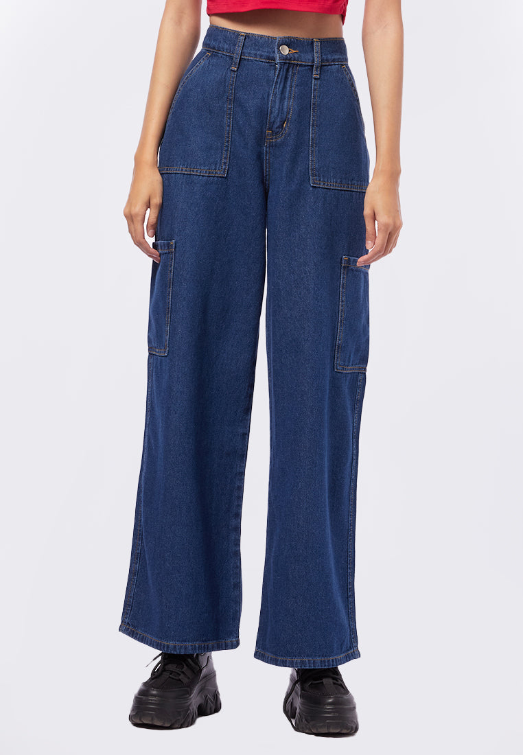 Regular Fit Cargo Denim Pants