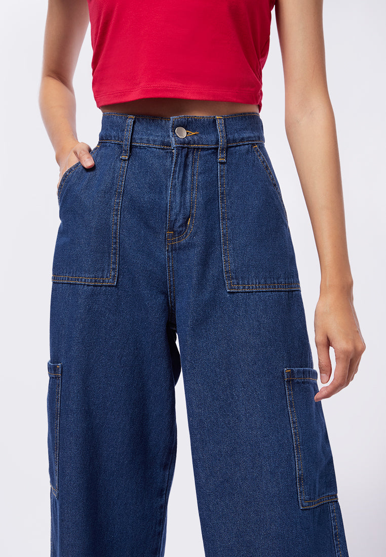 Regular Fit Cargo Denim Pants