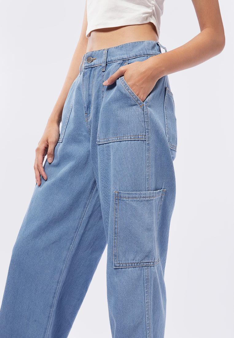 Regular Fit Cargo Denim Pants