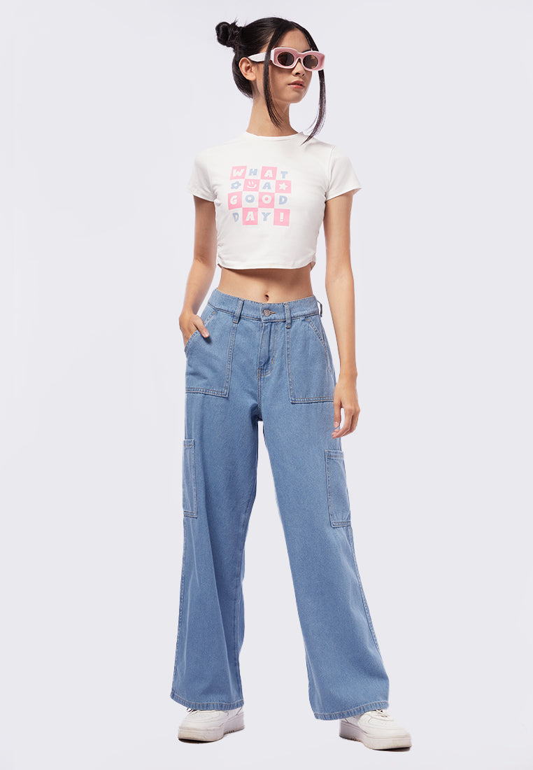 Regular Fit Cargo Denim Pants