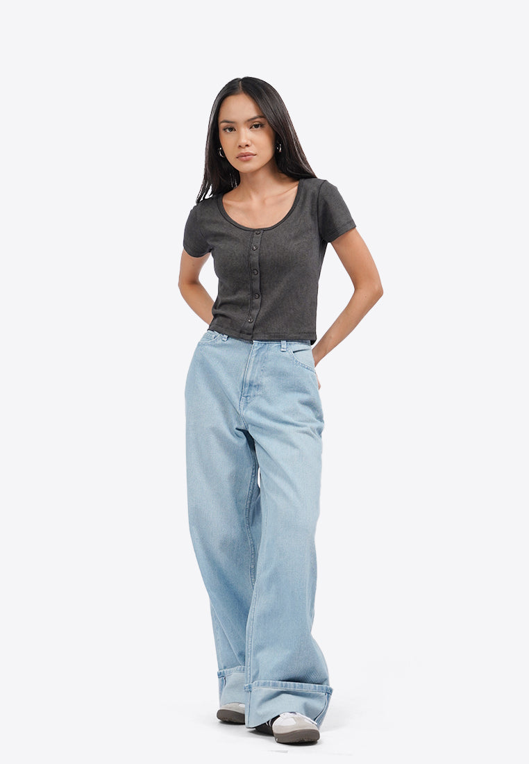 Rolled Up Baggy Jeans