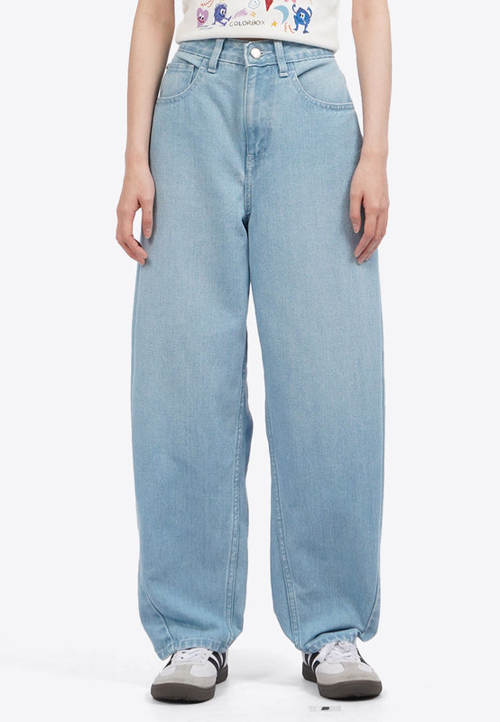 Barrel Leg Denim Pants