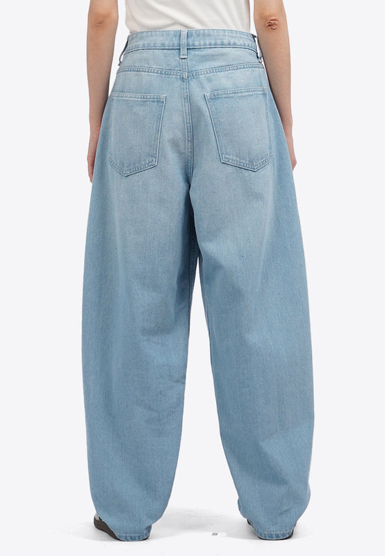 Barrel Leg Denim Pants