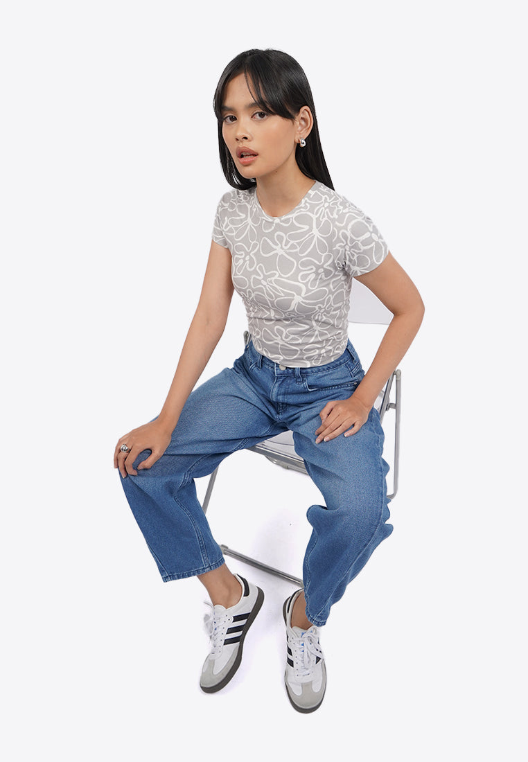 Balloon Fit Denim Pants