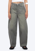 Washed Barrel Denim Pants