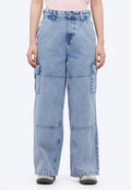 Straight Cargo Denim Pants