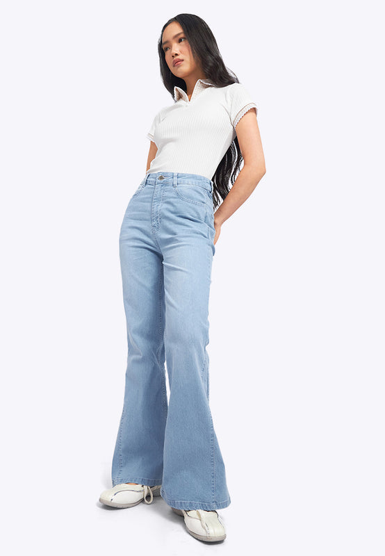 Basic Flared Denim Pants