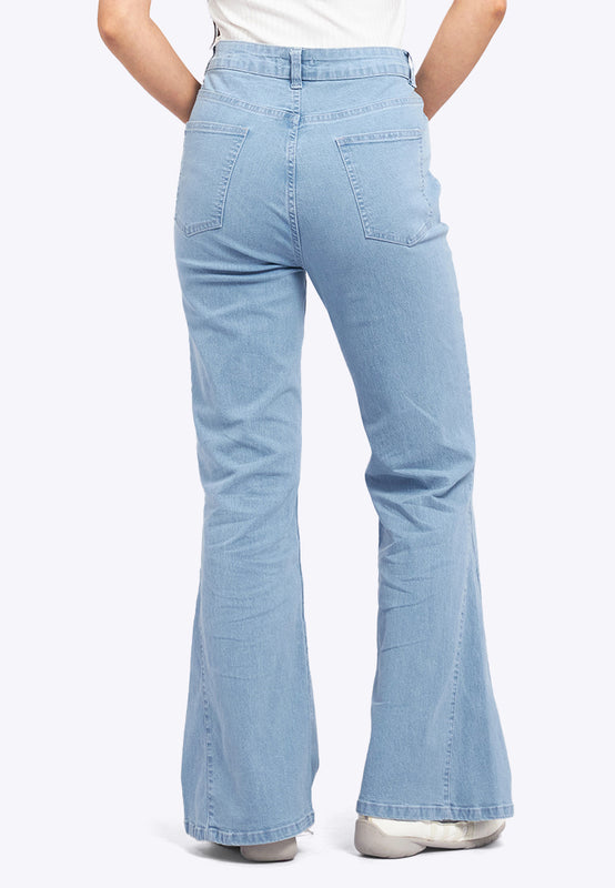 Basic Flared Denim Pants