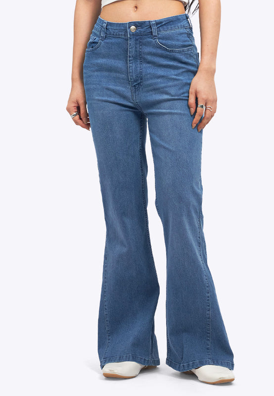 Basic Flared Denim Pants