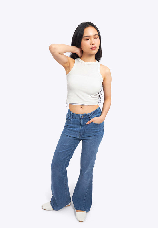 Basic Flared Denim Pants