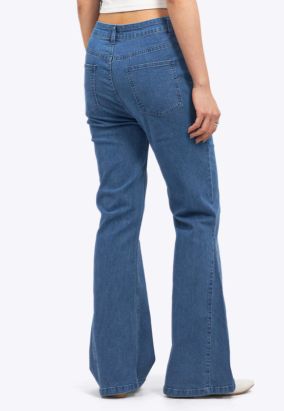 Basic Flared Denim Pants