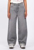 Turn Up Hem Straight Denim Pants