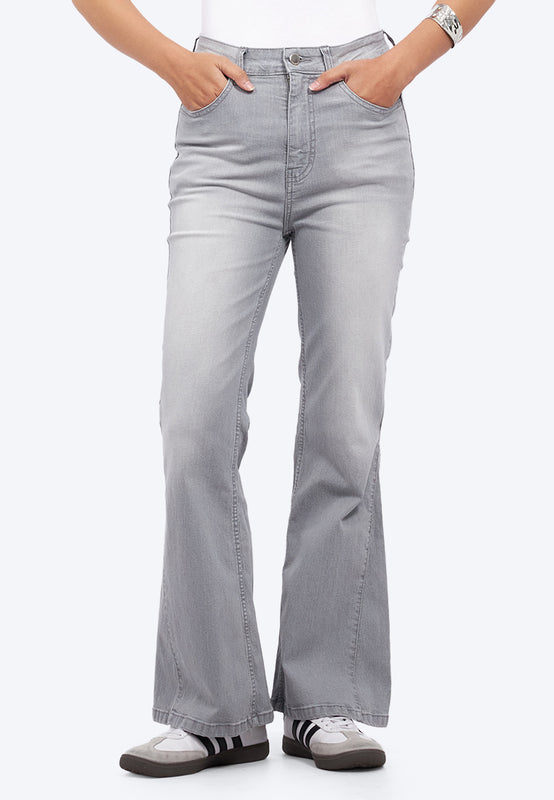 Basic Flared Denim Pants