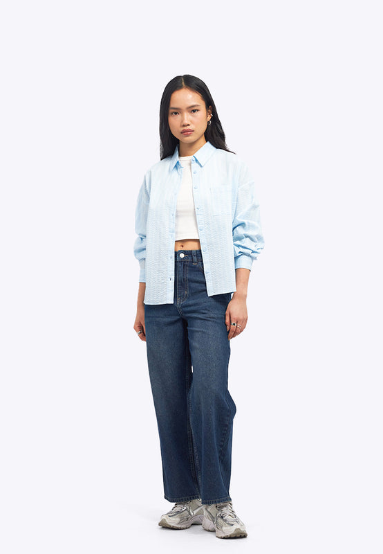 Wide Leg Basic Denim Pants