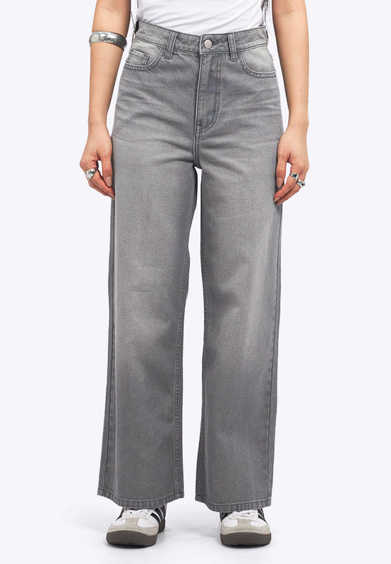 Wide Leg Basic Denim Pants