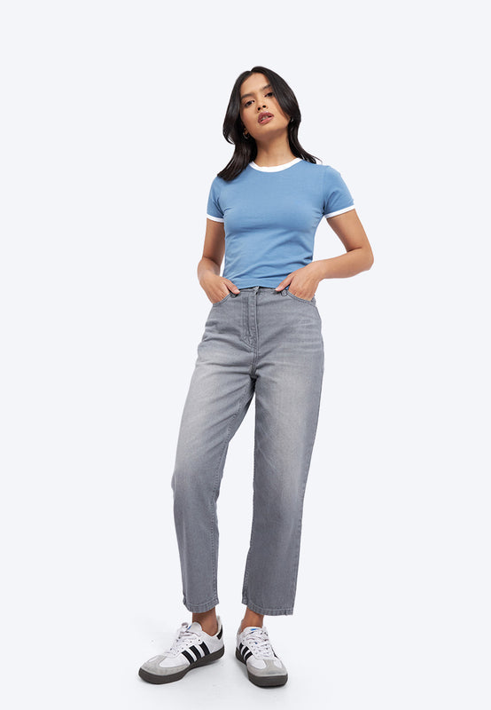 Regular Fit Basic Mom Jeans