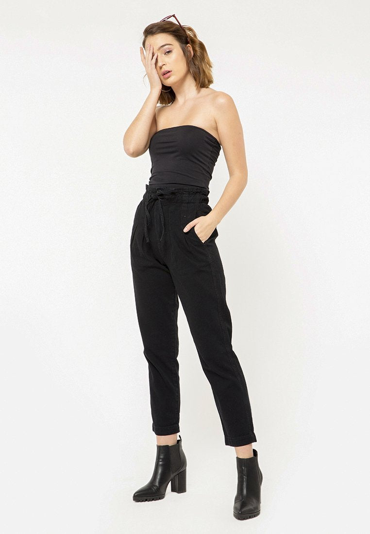 Paperbag Denim Pants