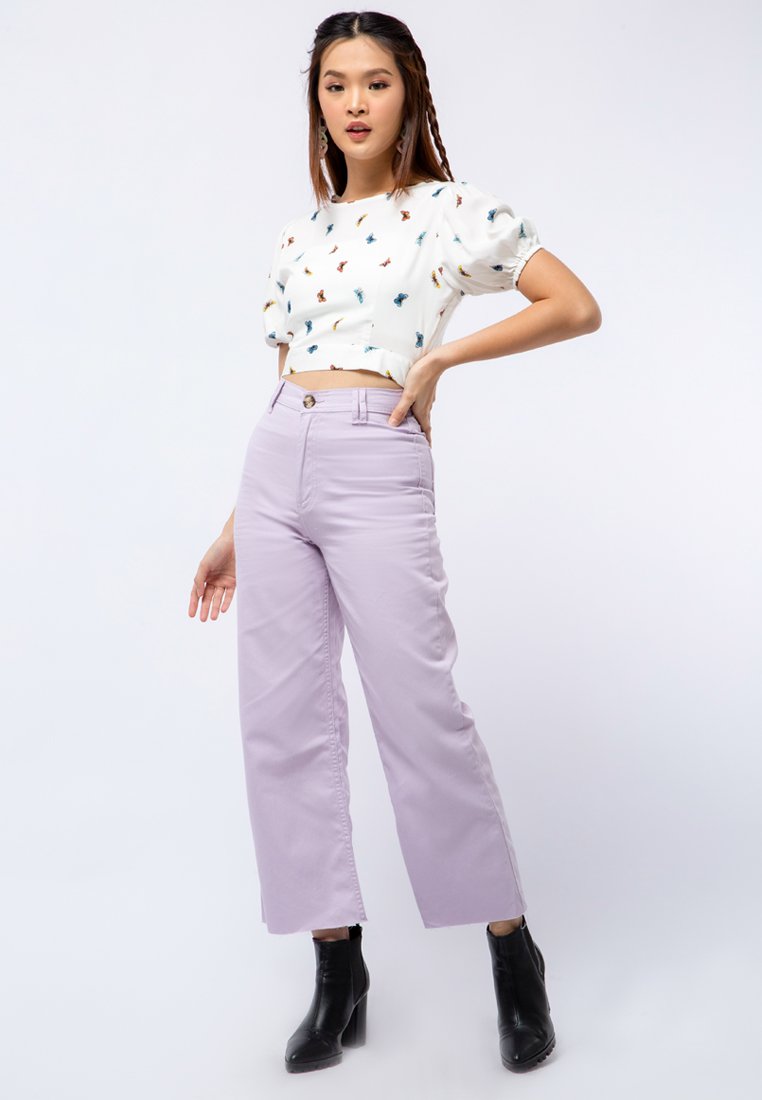 Denim Cullotte Pants