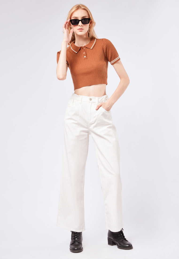 Wide Leg Denim Pants