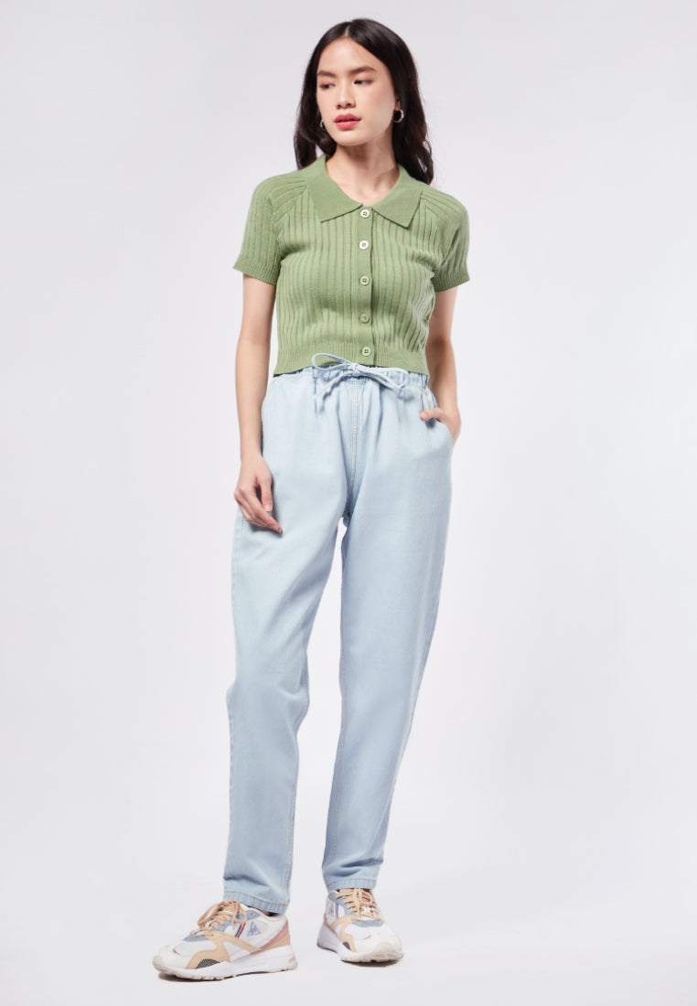 Balloon Denim Jogger Pants