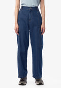 Wide Leg Pocket Denim Pants Med Blue