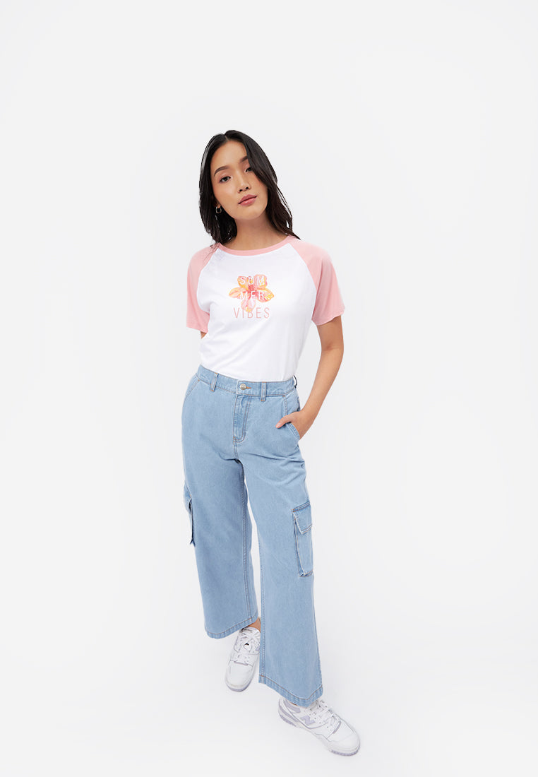 Cargo Denim Pants L.Blue