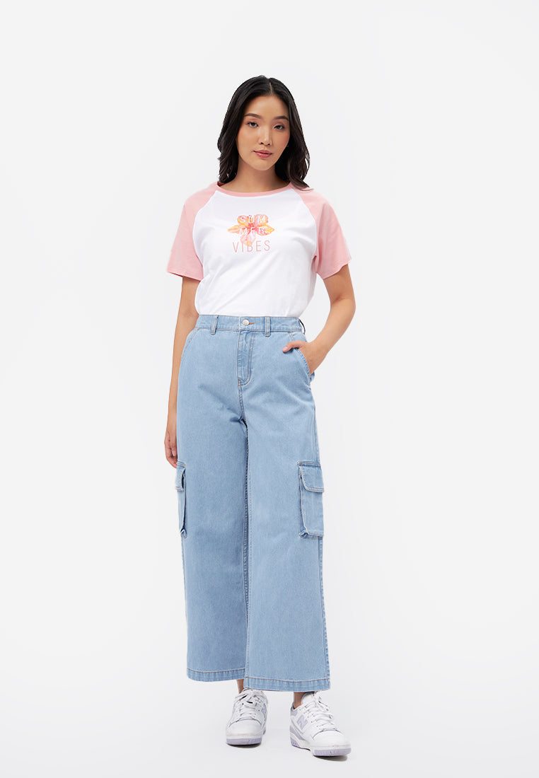 Cargo Denim Pants L.Blue