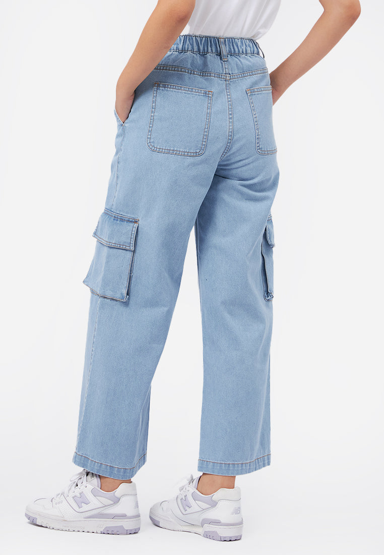 Cargo Denim Pants L.Blue