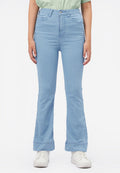High Waist Flared Denim Pants L.Blue