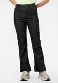 High Waist Flared Denim Pants Black