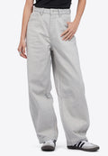 Mid Rise Barrel Denim Pants