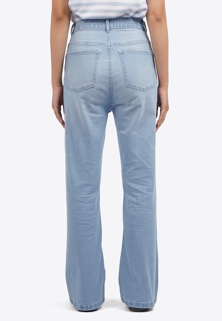 Regular Fit Flare Denim Pants