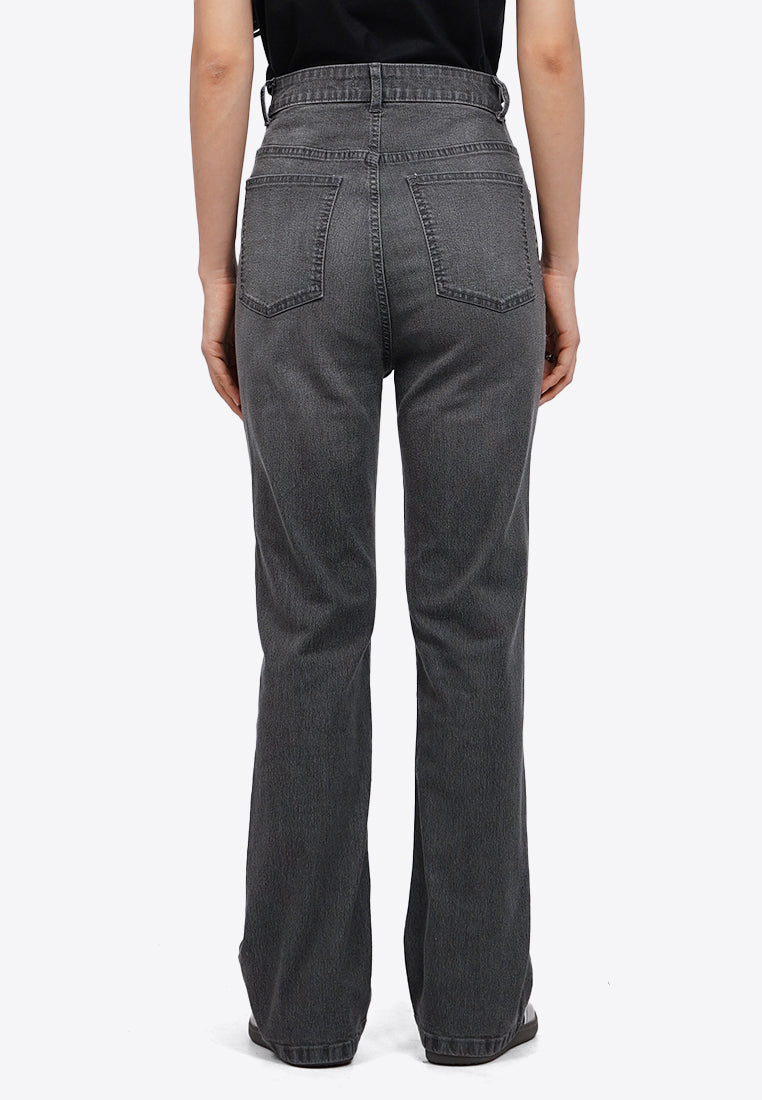 Regular Fit Flared Denim Pants
