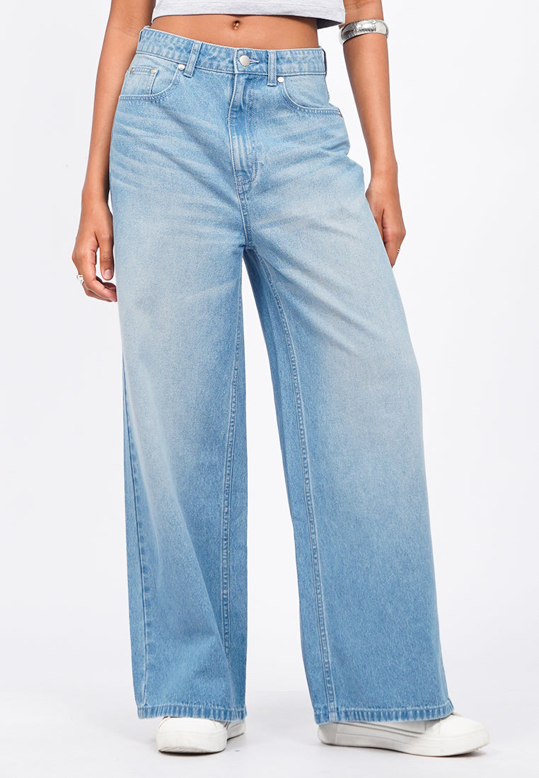 Wide Leg Denim Pants
