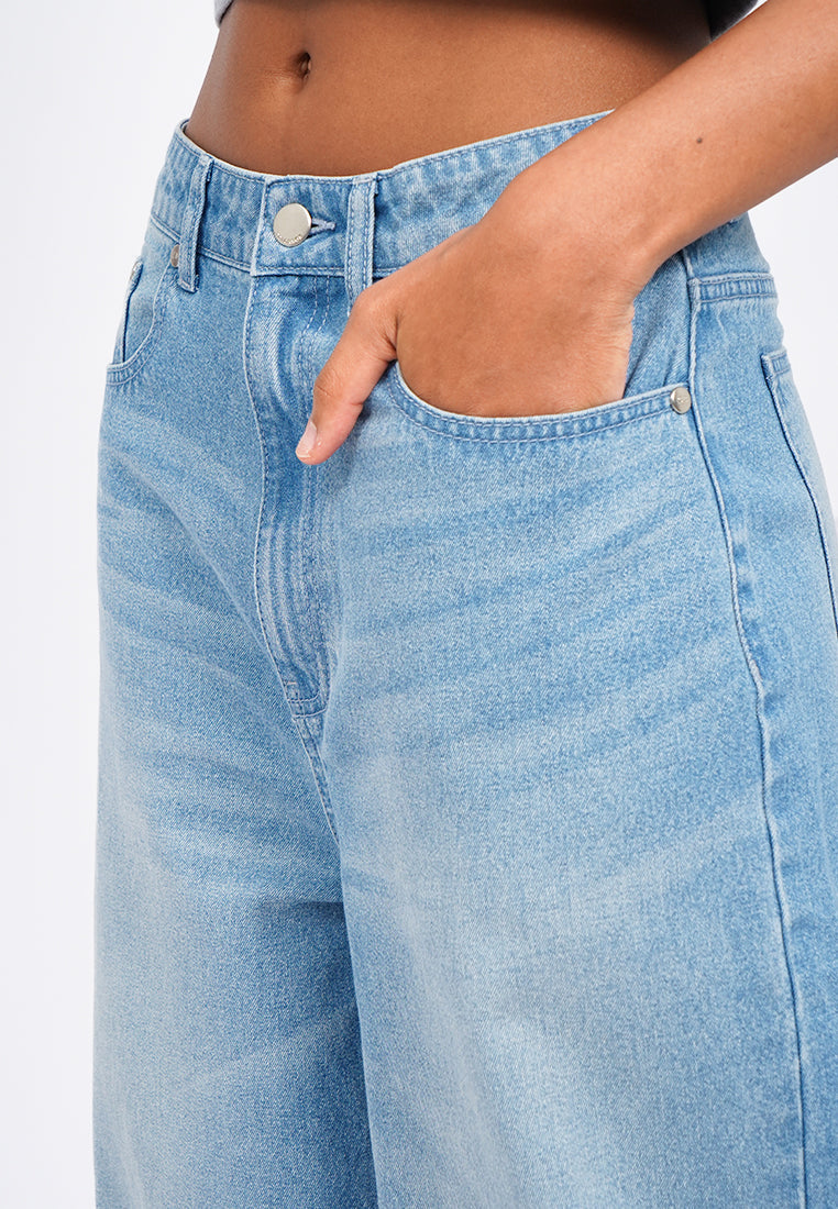 Wide Leg Denim Pants