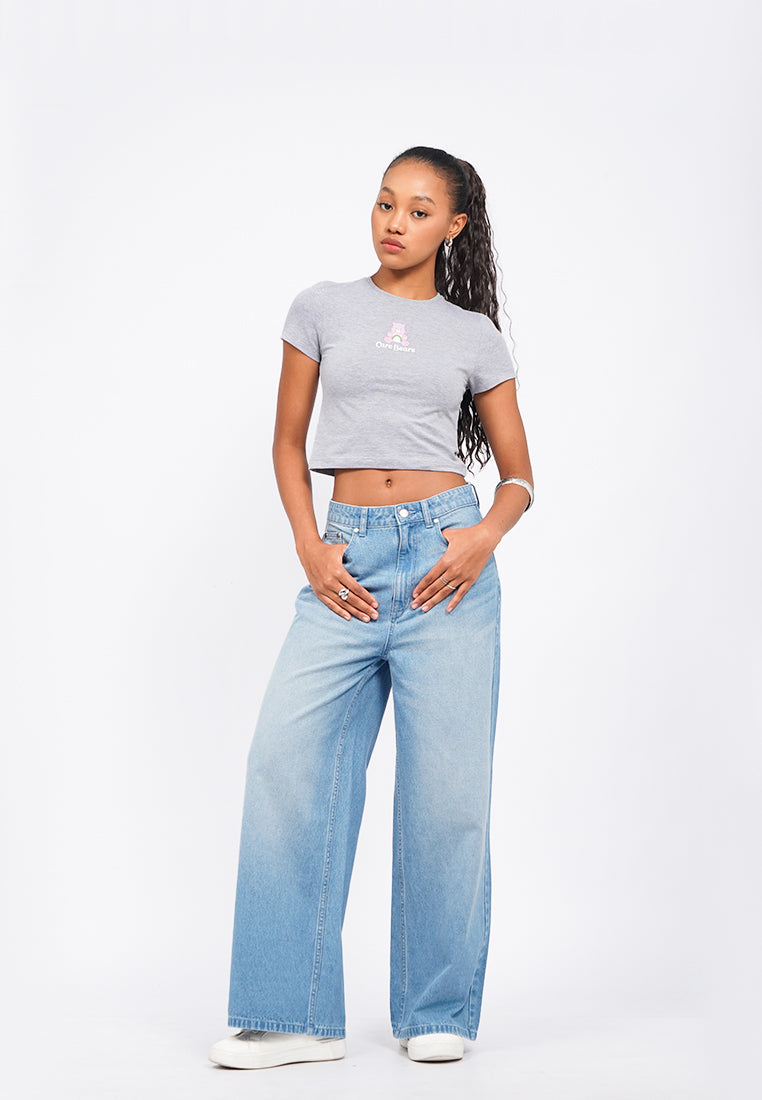 Wide Leg Denim Pants