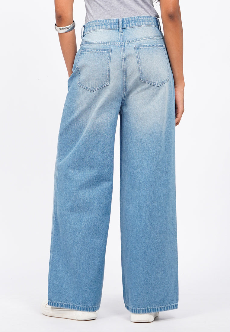 Wide Leg Denim Pants
