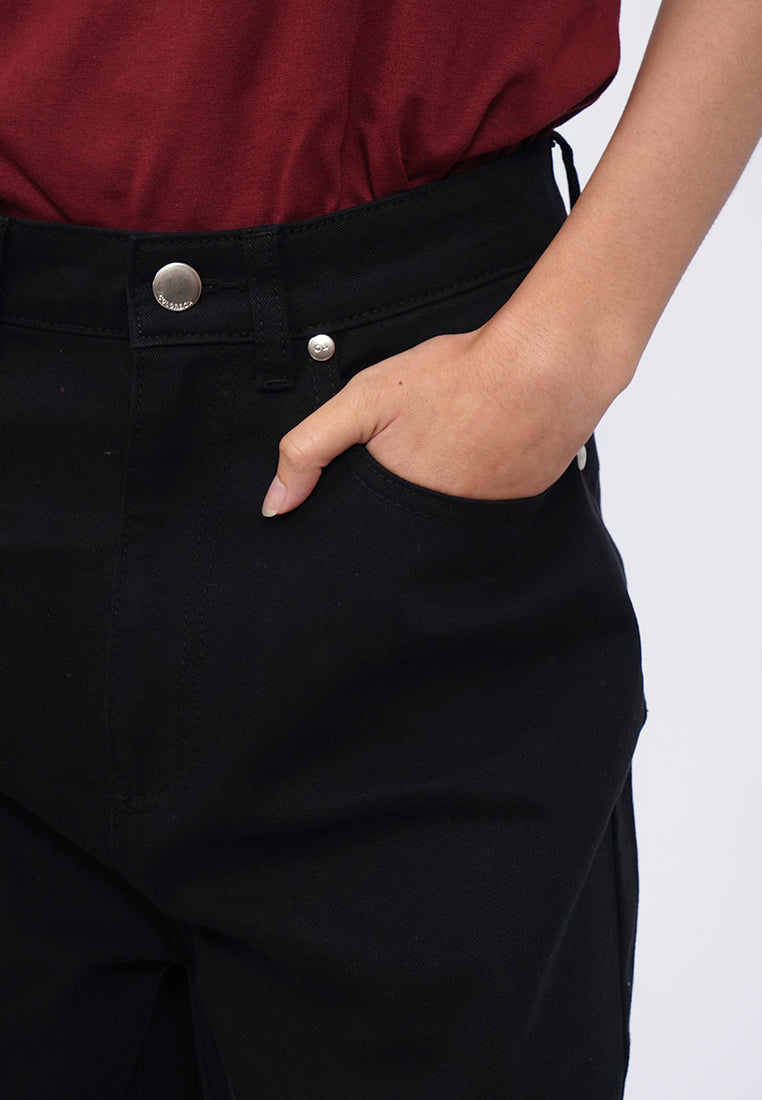 Regular Fit Wide Leg Denim Pants