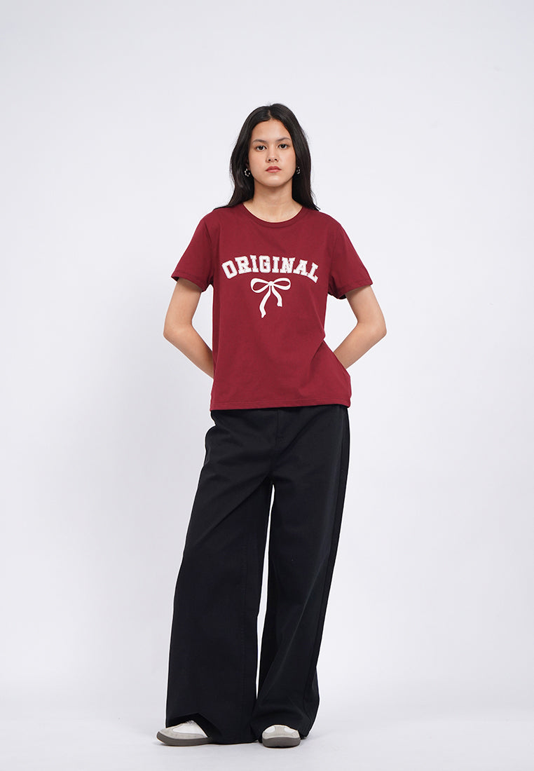 Regular Fit Wide Leg Denim Pants
